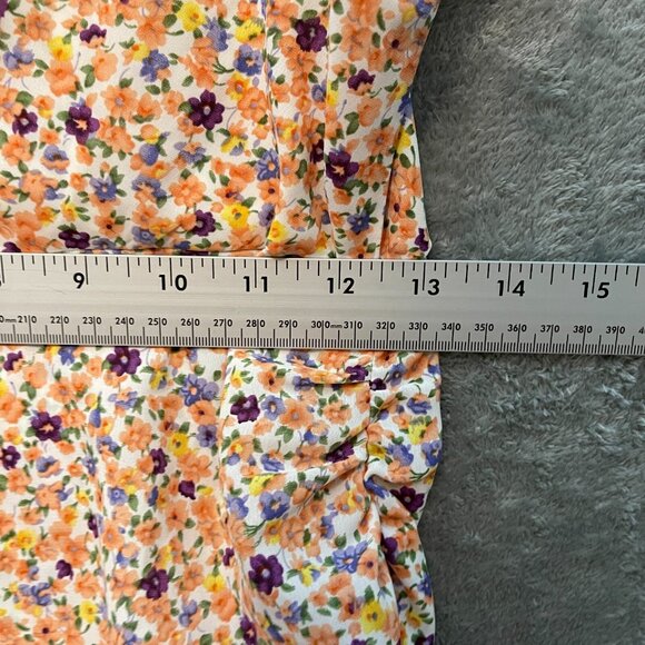 Lush Women Colorful Ditzy Floral Fairy Bloomcore Asymmetrical Mini Dress M NWT - Picture 11 of 13